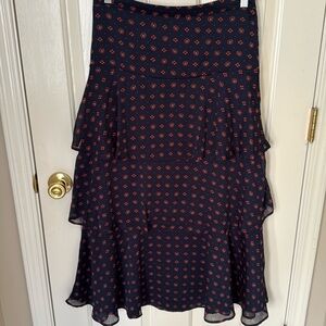 Ann Taylor tiered ruffled maxi skirt